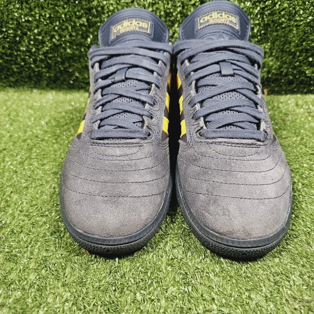 Adidas Busenitz Shadow Navy Impact Yellow Athletic Sneakers Mens Size 8.5